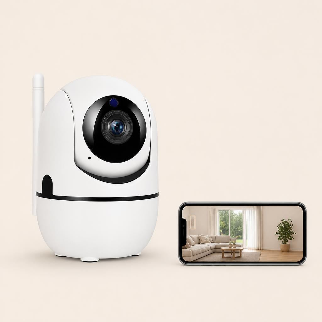 Cámara WiFi interior con seguimiento automático y visión nocturna