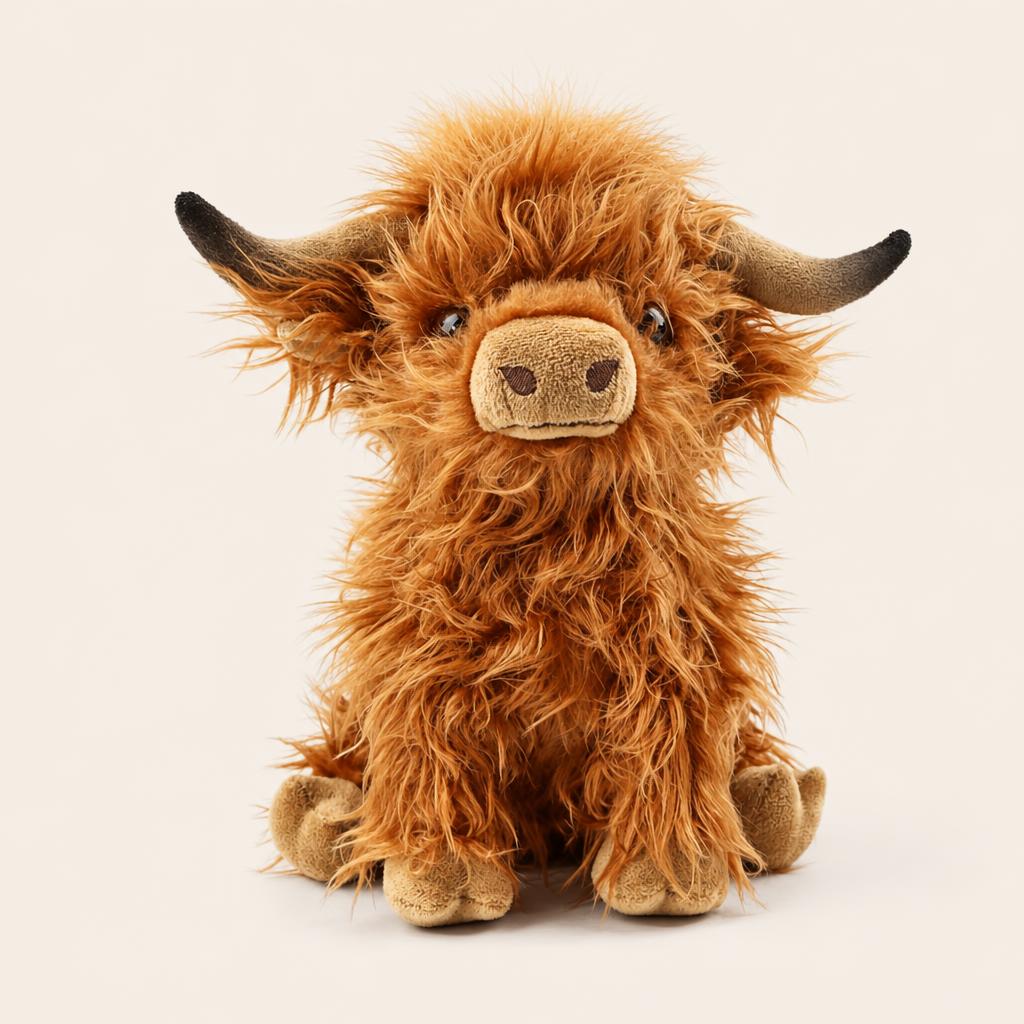 Peluche Vaca Highland 25 Cm, Suave Y Esponjoso