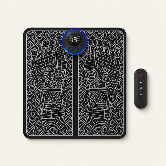 Alfombra de masaje eléctrica para pies con mando