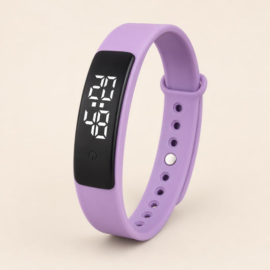 Pulsera inteligente LED con termómetro y alarma por vibración