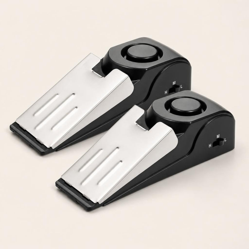 Alarma de puerta tipo cuña con sirena de 125 dB (pack de 2)