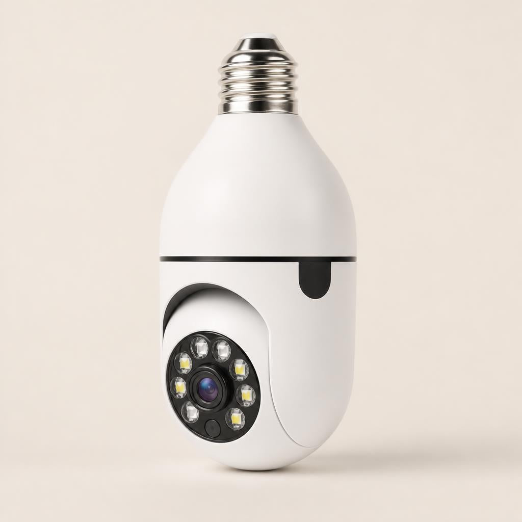 Cámara bombilla WiFi 360° con visión nocturna