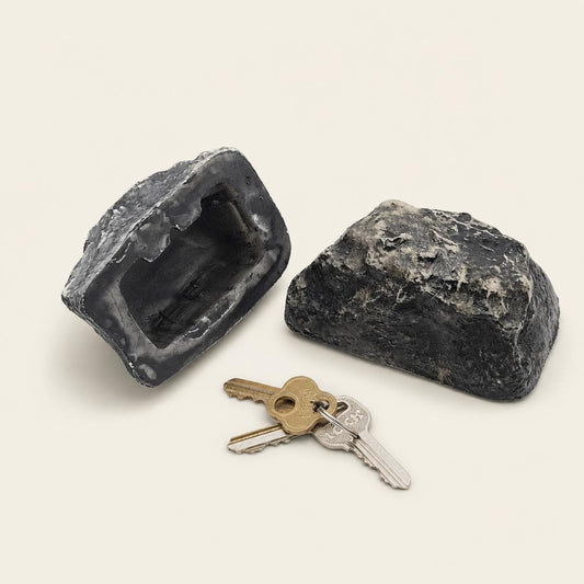 Esconde-Llaves Con Forma De Piedra Para Jardín Y Exterior