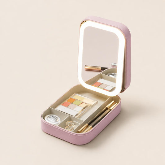 Neceser De Maquillaje Con Espejo LED Y Gran Capacidad