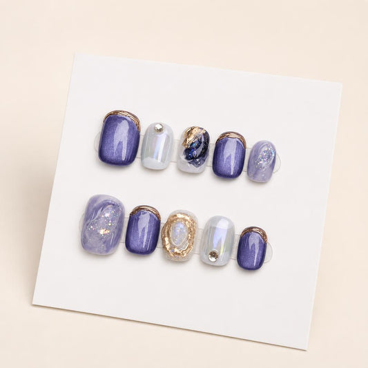 Uñas postizas reutilizables con diseño (10 uds.)